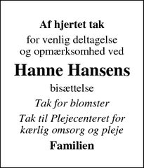 Dødsannonce skabelon 1-spaltet
