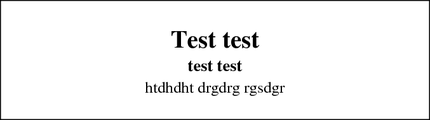 Dødsannoncen for Test test - sefseffe