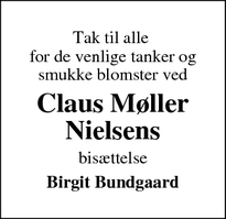 Taksigelsen for Claus Møller Nielsens - Skørping
