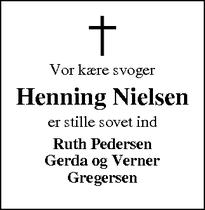 Dødsannoncen for Henning Nielsen - Lemvig