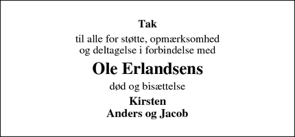 Taksigelsen for Ole Erlandsen - Køge