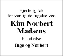 Taksigelsen for Kim Norbert Madsens - Odense