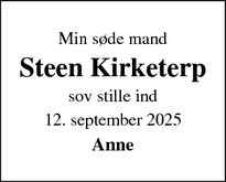 Dødsannoncen for Steen Kirketerp - Herlev