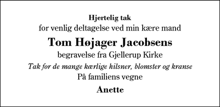 Taksigelsen for Tom Højager Jacobsen - Herning