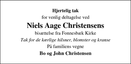 Taksigelsen for Niels Aage Christensen - Ikast