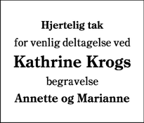 Taksigelsen for  Kathrine Krogs - Vojens