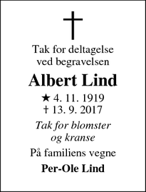 Taksigelsen for Albert Lind - Gundsømagle