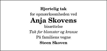 Taksigelsen for Anja Skoven - Hjørring