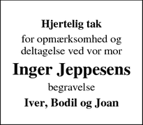 Taksigelsen for Inger Jeppesen - assens 