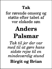 Taksigelsen for Anders Palsmar - Frederikshavn