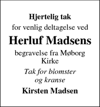 Taksigelsen for Herluf Madsens - Bækmarksbro