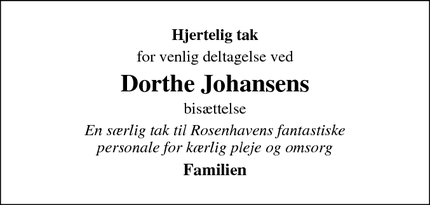Taksigelsen for Dorthe Johansens - Holstebro