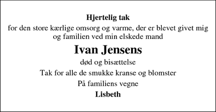 Taksigelsen for Ivan Jensens - Middelfart