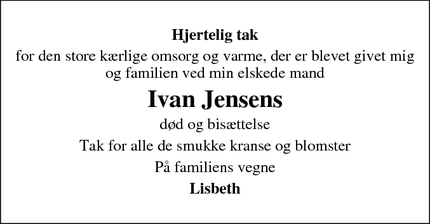 Taksigelsen for Ivan Jensens - Middelfart