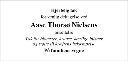 Taksigelsen for Aase Thors&oslash; Nielsen - THEM