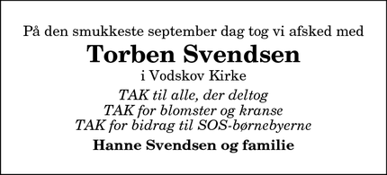 Taksigelsen for Torben Svendsen - Hals 