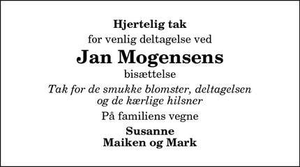 Taksigelsen for Jan Mogensen - Aalborg