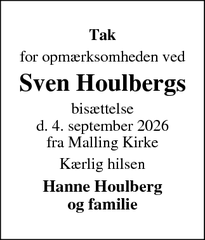 Taksigelsen for Sven Houlberg - Odder