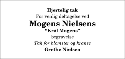 Taksigelsen for Mogens Nielsens - Brønderslev