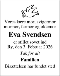 Taksigelsen for Eva Svendsen - Ry