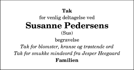 Taksigelsen for Susanne Pedersen - Skagen