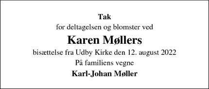 Taksigelsen for Karen Møllers - Vordingborg