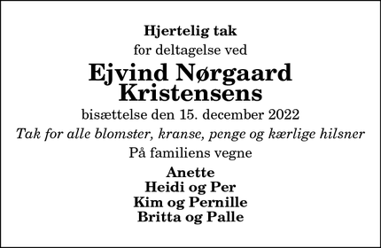 Taksigelsen for Ejvind Nørgaard Kristensen - Sjørring