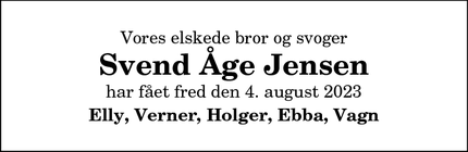Dødsannoncen for Svend Åge Jensen - Thisted
