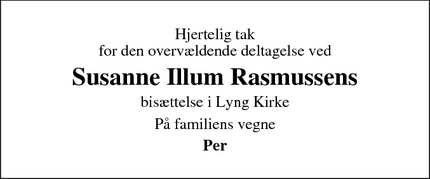 Taksigelsen for Susanne Illum Rasmussens - Fredericia