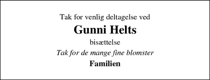 Taksigelsen for Gunni Helts - Næstved
