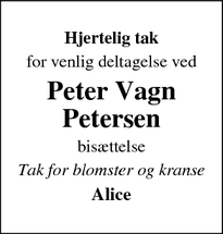 Taksigelsen for Peter Vagn Petersen - Gilleleje