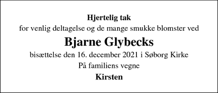 Taksigelsen for Bjarne Glybecks - Dronningmølle