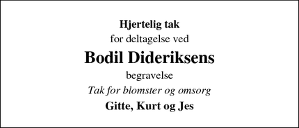 Taksigelsen for Bodil Dideriksens - Røgindvej 16, Højmark, 6940 Lem St