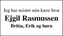 Dødsannoncen for Ejgil Rasmussen - Vejle
