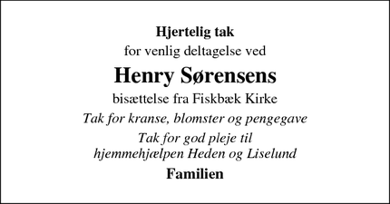 Taksigelsen for Henry Sørensen - 8831