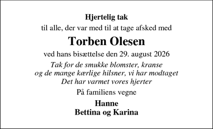 Taksigelsen for Torben Olesen - Skals 