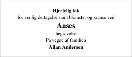 Taksigelsen for Aase - Thisted