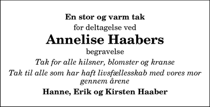 Taksigelsen for Annelise Haabers - Thisted