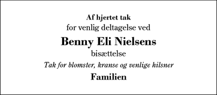 Taksigelsen for Benny Eli Nielsen - Herning 