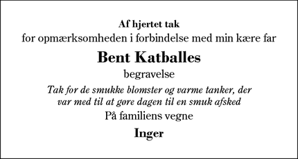 Taksigelsen for Bent Katballe - Hammerum