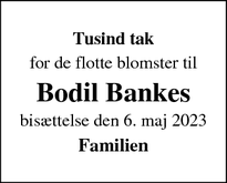 Taksigelsen for Bodil Banke - Nyborg