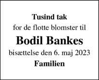Taksigelsen for Bodil Banke - Nyborg
