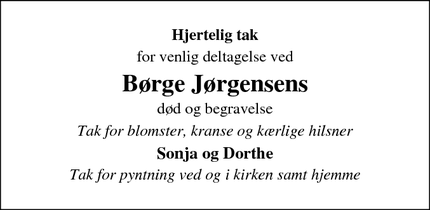 Taksigelsen for Børge Jørgensen - Løgstrup