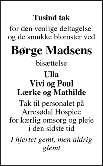 Taksigelsen for Børge Madsens - Frederiksværk