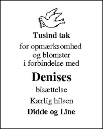 Taksigelsen for Denises - København