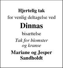 Taksigelsen for Dinnas - Odense NV