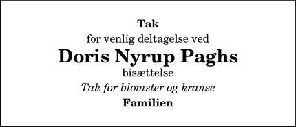 Taksigelsen for Doris Nyrup Paghs - Hobro