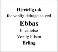 Taksigelsen for Ebba - Skjern
