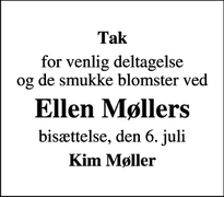 Taksigelsen for Ellen Møllers - Glostrup