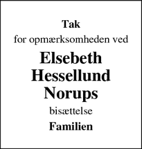 Taksigelsen for Elsebeth Hessellund Norups - Korsør